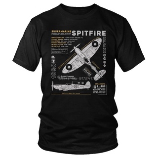 GILDAN เสื้อยืดแขนสั้น คอกลม ผ้าฝ้าย พิมพ์ลาย Supermarine Spitfire MK 1 1 สไตล์วินเทจ สําหรับผู้ชาย ไซซ์ xs - 3xlสามารถป