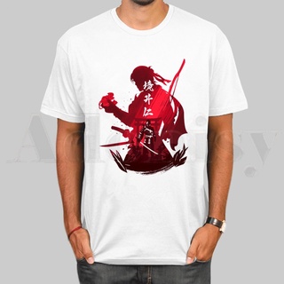 คอตต้อนคอกลมเสื้อยืดแขนสั้นลําลอง พิมพ์ลาย Ghost of Tsushima Jin Sakai Samurai เข้ากับทุกการแต่งกาย สไตล์ญี่ปุ่น สําหรับ