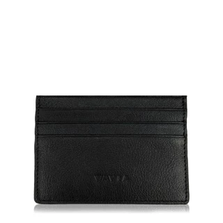 สินค้าไทยของแท้พร้อมส่ง Vavia Card Holder ซองใส่บัตรหนังวัวแท้สีดำ มีช่องใส่บัตร 7 ช่อง ทนทานใช้งานได้นาน
