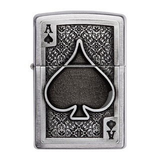 Zippo ไฟแช็กรุ่น 49637 Ace Of Spades Emblem  ของแท้ รับประกันตลอดชีวิต นำเข้าและจำหน่ายโดยตัวแทนจำหน่าย