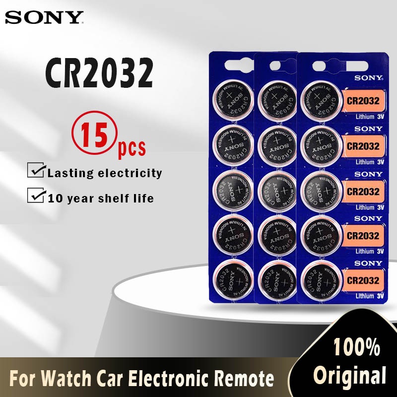 แบตเตอรี่ลิเธียม：15cs For SONY CR2032 Lithium Button Coin Cell