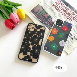 [พร้อมส่งจ้า📦] 🥀Marimekkoดำ,ดอกไม้สีเรซิ่น | งานเรซิ่นอย่างดี เคสใส เคสลายดอกไม้