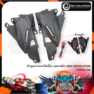 ตัวอุดกระจก+ไฟเลี้ยว (พลาสติก ABS) REVOLUTION FORZA-350