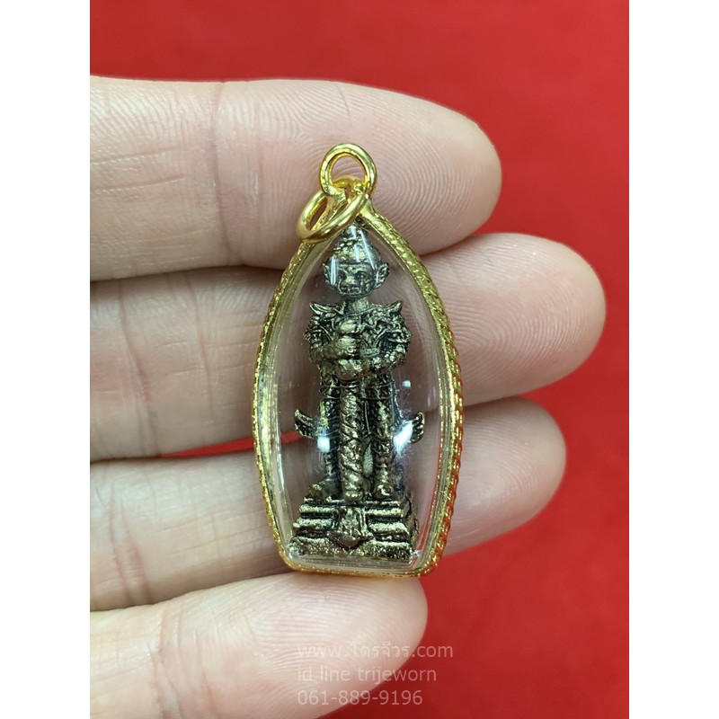 จี้ท้าวเวสสุวรรณ (2 หน้า) ท้าวเวชสุวัณ ท้าวเวสสุวรรณ องค์ท้าวเวสสุวรณค์ ปู่โสมเฝ้าทรัพย์ พร้อมเลี่ยม