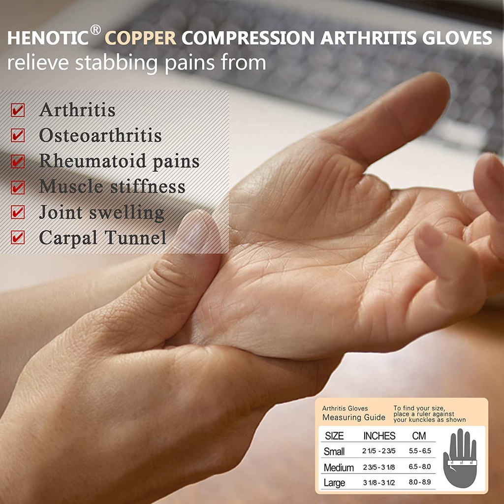 Neenca ถุงมือบีบอัดข้ออักเสบ ระบายอากาศ ไร้นิ้วมือ &amp; ผ้าซับความชื้นบรรเทาอาการปวดกล้ามเนื้อ ราคา ถูกที่สุด ดีลบีเคเค แกลเลอรีภาพที่ 9