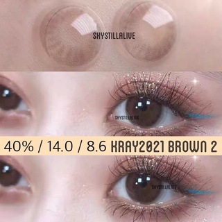 (สายตา 0-800) Contact lens รุ่น Kray2021 🧡💛 Brown2 คอนแทคเลนส์ คอนแทคเลนส์คอสเพลย์ คอนแทคเลนส์สายตา คอนแทคเลนส์แฟชั่น