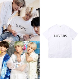 &lt;พร้อมส่ง&gt;เสื้อยืดสกรีนลายแบบ Jimin และ V BTS kpop