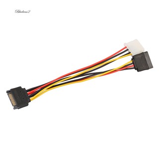 B2_ สายเคเบิลพาวเวอร์ SATA ตัวผู้ เป็น 4Pin IDE Molex ตัวเมีย 15Pin SATA ตัวเมีย 15Pin