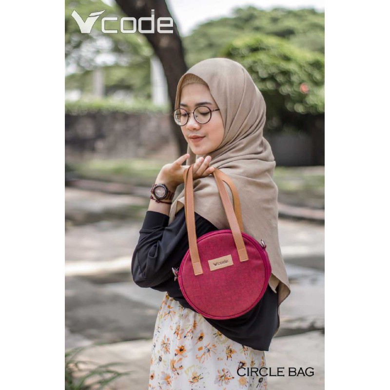 Evanurita Vcode Circle Bag Canvas Fashion Teenagers High Quality Sling Bag