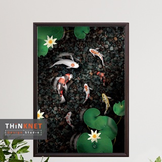 กรอบภาพปลาคาร์ป 7 ตัว 7 Koi Fish