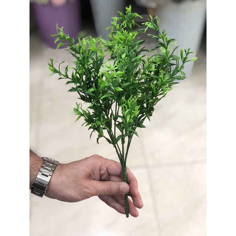 พร้อมส่ง ใบไม้ตัวแต่งพลาสติก 7กิ่ง ใบหลิวบูทเล็ก ใบไม้บูทเล็ก ตัวแต่งใบไม้ปลอม ดอกไม้พลาสติก