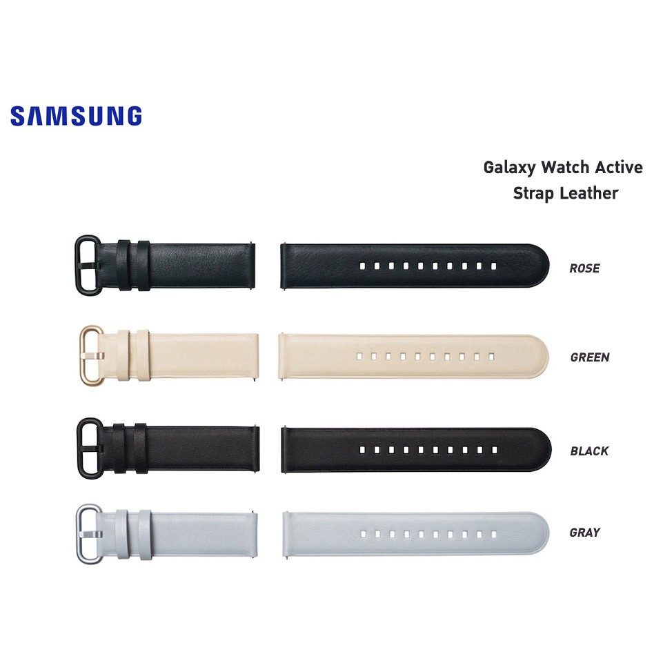 🌟พร้อมส่ง🌟 สายนาฬิกาสมาร์ทวอทช์ สายหนัง สีดำ Samsung Galaxy Watch Active Strap Leather Black