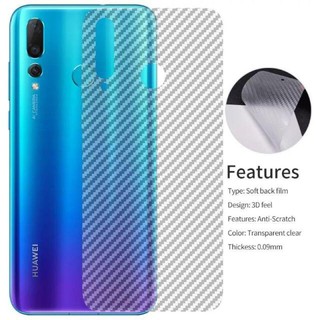 (ซื้อ 1 take 1) huawei p 30 pro/nova 4e/y7 pro 2019 ฟิล์มคาร์บอนไฟเบอร์