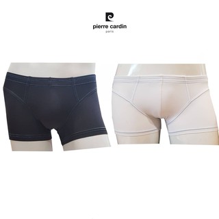 Pierre Cardin PI-501 1ตัว บ็อคเซอร์ polyamind 91% spandex9% สีดำ ขาวด้ายฟ้า