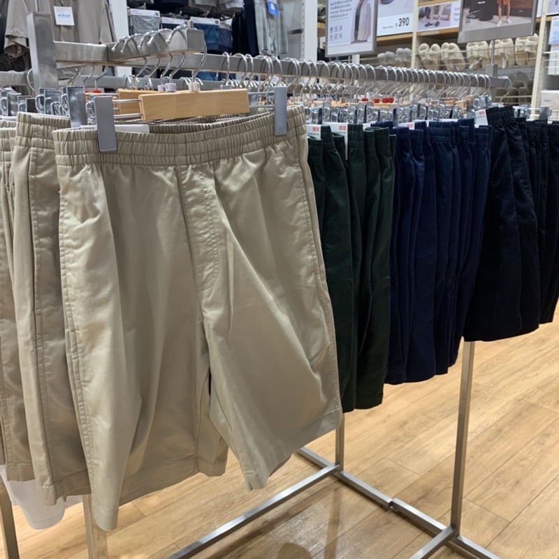 กางเกงขาสั้นชาย uniqlo 100% S M L XL เอวยางยืด ของแท้💯💯จากช้อป ผ้าคอตตอนหนาไม่แข็งไม่หนัก นิ่มใส่สบา