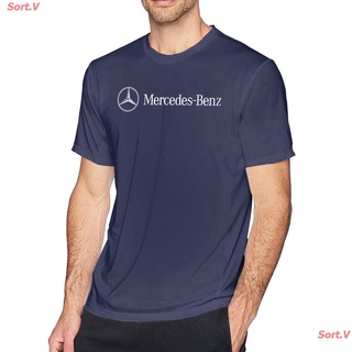 Sort.V 2022 【Size 2T-3Xl】เสื้อยืดครึ่งแขนพิมพ์ลายโลโก้ Mercedes Benz สําหรับผู้ชาย เสื้อยืดผ้าฝ้าย