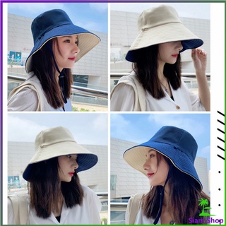 Siam หมวกใส่ได้ "สองด้าน" หมวกกันแดดกลางแจ้ง  Double-sided sun hat