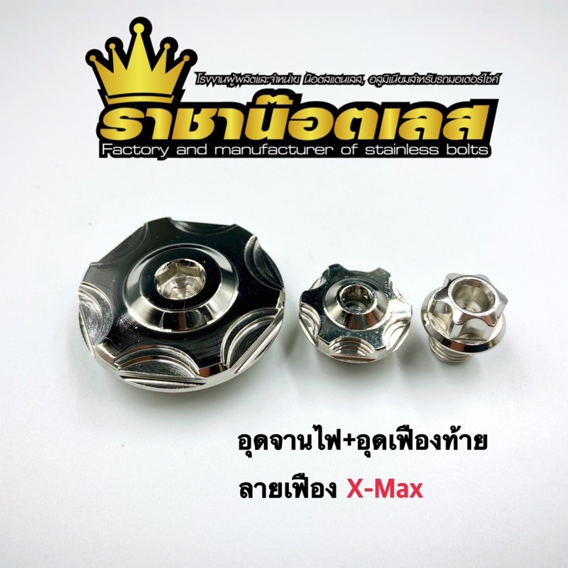 ชุดอุดจานไฟ2+อุดเฟืองท้าย 1)Xmax,Xmax300ลายเฟือง( ชุด 3 ตัว)