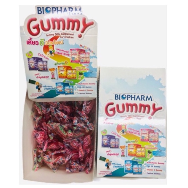 Biopharm Gummy ไบโอฟาร์ม กัมมี่ วิตามินเคี้ยว วิตามิน รวมรส คละรส จำนวน 1 กล่อง บรรจุ 40 เม็ด 01642 - รูปที่ 2