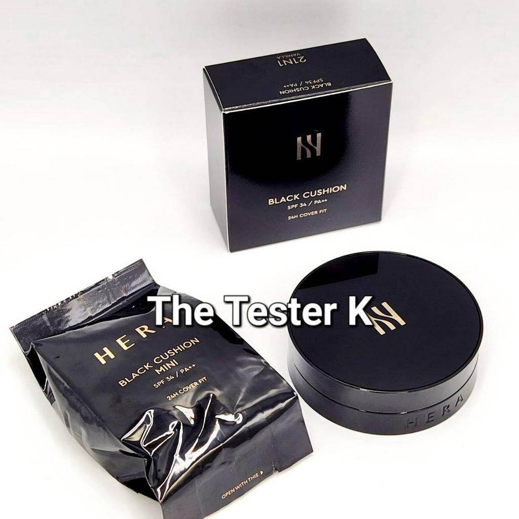 #พร้อมส่ง /Exp.31/1/26 #คุชชั่นเนื้อเบา ติดทน รับอากาศร้อนอยู่ #Hera – Black Cushion SPF34 / PA ++ 5g (No box)