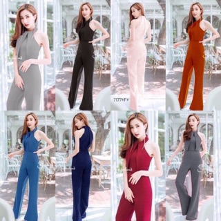 jumpsuit จั้มสูทคอปีน ทรงคว้านไหล่ เนื้อผ้าซาร่า งานเก๋ สวยแพงอะไรเบอร์นี้