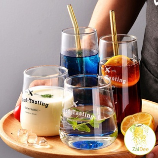 ถ้วยแก้วใส แก้ว เรียบง่ายและสร้างสรรค์ ถ้วยเครื่องดื่มเย็นๆ good-tasting  glass cup