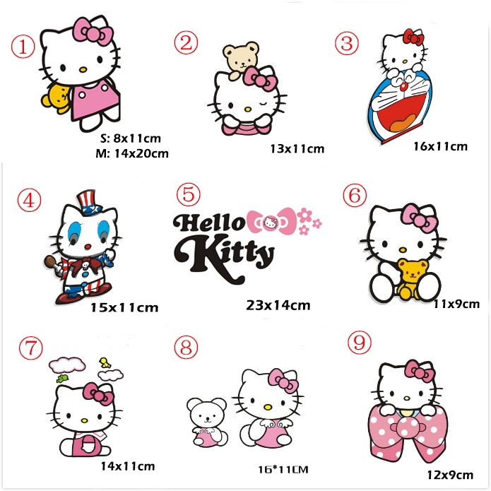 สติกเกอร์ลายการ์ตูน Hello Kitty น่ารัก สีชมพู สำหรับตกแต่งห้องน้ำ