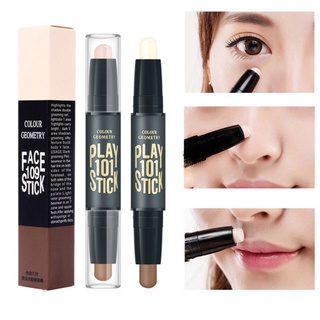 แท้ตัวดังใน Tiktok ICVC essential contour play 101 stick คอนซีลเลอร์ แบบแท่ง สองหัวคู่  highlight เฉดดิ้ง ไฮไลท์