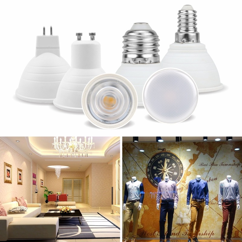 Gu10 MR16 E14 E27 โคมไฟ LED พลาสติก อลูมิเนียม หรี่แสงได้ รูปที่ 3
