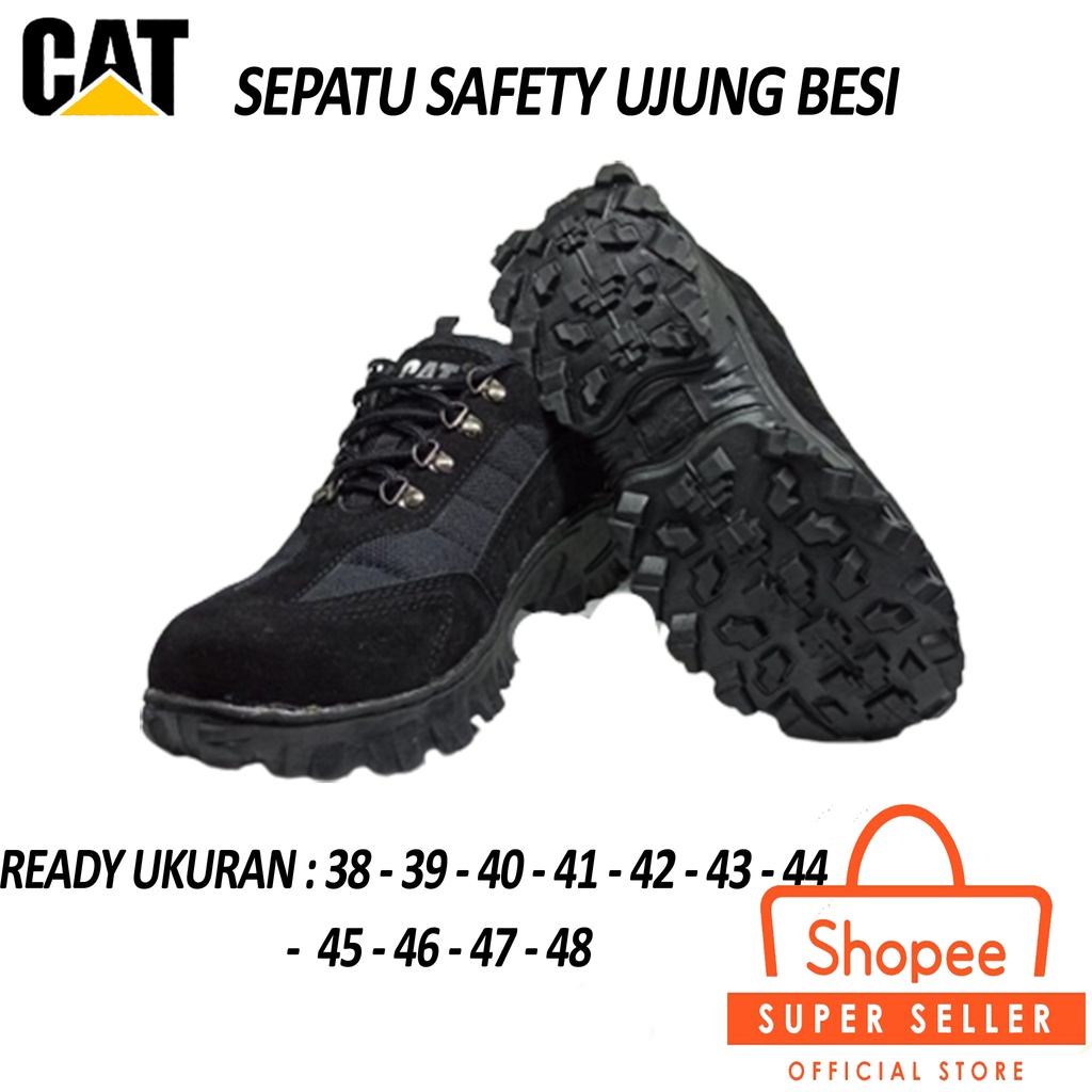 BIG SIZE JUMBO SAFETY PAINT SHOES 38 39 40 41 42 43 44 45 46 47 48 49 50 (สีดํา) IRON TIP CAN PAY ON