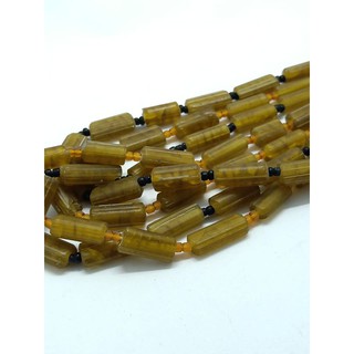 ลูกปัดแก้ว โรมันโบราณ สีน้ำตาล 1 เส้น อะไหล่ร้อยเครื่องประดับ Antique Brown Roman Glass Beads