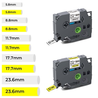 เทปฮีทซิงค์ 5.8 8.8 11.7 มม. สําหรับเครื่องพิมพ์ฉลาก Brother hse Tape hse231 hse211 hse221 hse241 hse251 hse631 hse621 hse611 hse651 hse-231