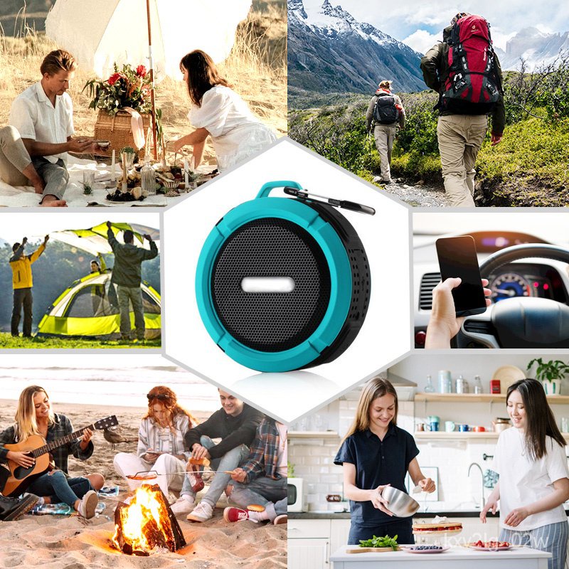 codFONKEN Outdoor Mini Bluetooth Speaker Portable Sound Column ...