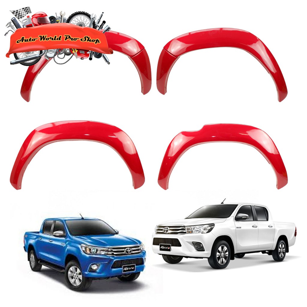 คิ้วล้อทรงห้าง เรียบ 5นิ้ว สีแดง 3T6 Toyota  Hilux Revo SR5 ปี2015 - 2017