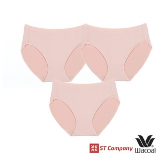 Wacoal Panty ทรง Bikini ขอบเรียบ สีเบจ (BE) (3 ตัว) รุ่น WU1M01 WU1C34 WQ6M01 กางเกงใน กางเกงในผู้หญิง วาโก้ บิกินี่