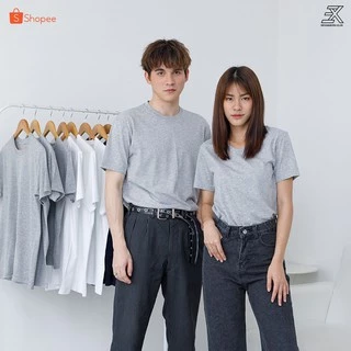 Expogarment เสื้อยืด คอกลม คอวี สีพื้น (ท็อปดรายอ่อน ท็อปดรายเข้ม เทา เทาดำ) ไม่มีตะเข็บข้าง S-2XL หดเกิน3%ยินดีคืนเงิน