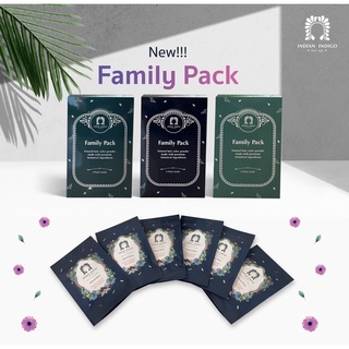 {โค้ดIND723 ลดเพิ่ม 65} ผงพืชย้อมผม ขนาด Family Pack บรรจุ 6 ซอง