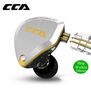 Cca C12 5BA + 1DD ชุดหูฟังโลหะไฮบริดไฮบริดหูฟังชนิดใส่ในหูหูฟังตัดเสียงรบกวน C10 C16 ZSX A10