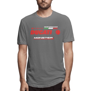 เสื้อผ้าผชเสื้อยืด ผ้าฝ้าย 100% พิมพ์ลายกราฟฟิค Ducati Monster ติดทนนาน สําหรับผู้ชายS-5XL