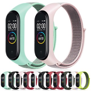 สาย สายคล้องนาฬิกาข้อมือไนล่อน TPU สําหรับ Xiaomi Miband 6 5 4 3