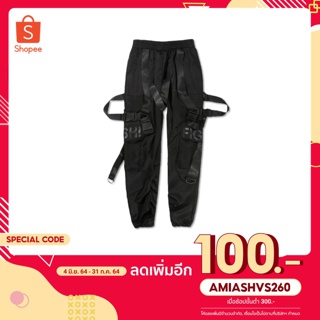 [ลดทันที100฿ใส่โค้ดAMIASHVS260]กางเกงขายาวแนววิจเทจ ผ้าดีใส่สบาย ขาจั๊ม