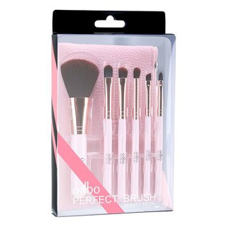 odbo perfect brush beauty tool เซ็ตแปรงแต่งหน้า 6 ชิ้น มาพร้อมกับกระเป๋าหนังสุดชิค