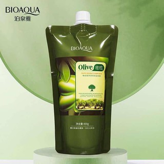 ครีมหมักผม มะกอก ผมตรงสวย นุ่มลื่นและมีน้ำหนัก Olive Hair Mask 400g.