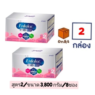 (ยกลัง2กล่อง)Enfalac เอนฟาแล็ค สมาร์ทพลัส สูตร2/ ขนาด 3,800กรัม=2กล่อง