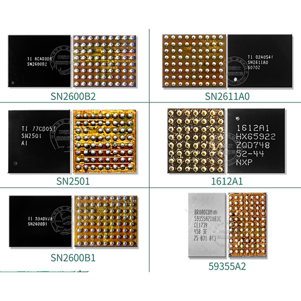 ชิปชาร์จ ไอซี SN2501 SN2600B1 SN2600B2 BCM59355 SN2611A0 SN2400AB0 68827 68815 68841 6 6P 6S 6SP 7 7