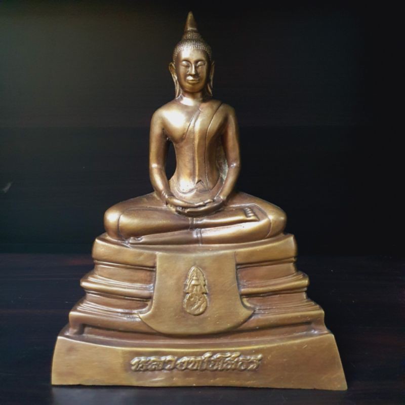 หลวงพ่อโสธร เนื้อทองเหลืองแท้ขัดเงา หน้าตัก 5 นิ้ว
