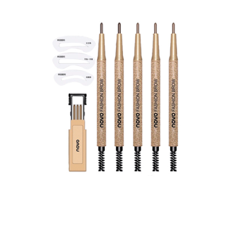 NOVO5146 Fashion Brow Nature ดินสอเขียนคิ้วโนโวกันน้ำ แถมไส้ดินสอกับบล็อคคิ้ว