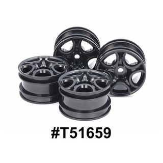 TAMIYA 51659 C-SHAPED 10-SPOKE WHEELS (BLACK) 4PCS.