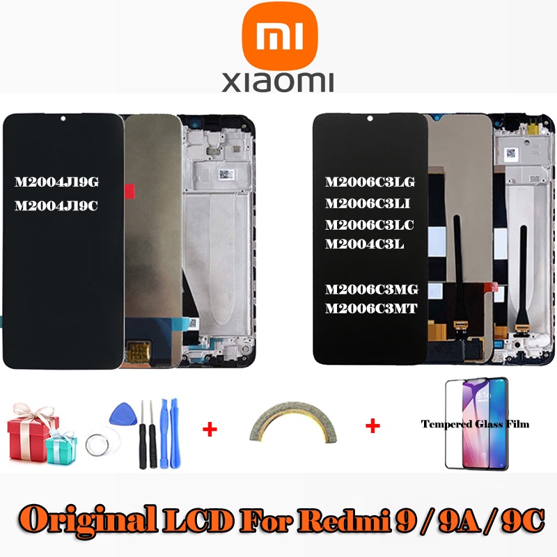 100% Original LCD For Xiaomi Redmi 9  9A 9C LCD With Frame Display And Touch Screen Assembly For Red