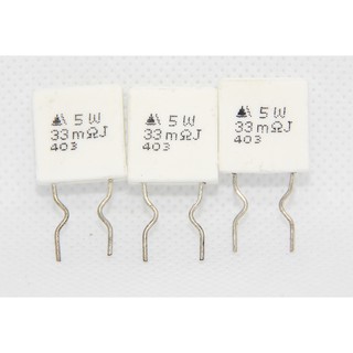 33mOhm 5W 5% ตัวต้านทานแบบไวร์วาวด์  Cement Resistor